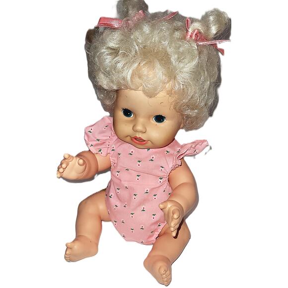 14"  1982 Vintage Baby Alive Baby Doll With Lever on Her Back - Picture 2 of 12